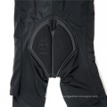 CC03-Calça de ciclismo masculina negra com almofada